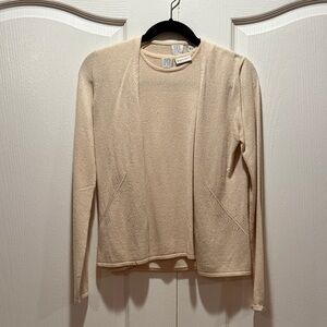 Silk/cashmere TSE Cream Women's Cardigan Sweater